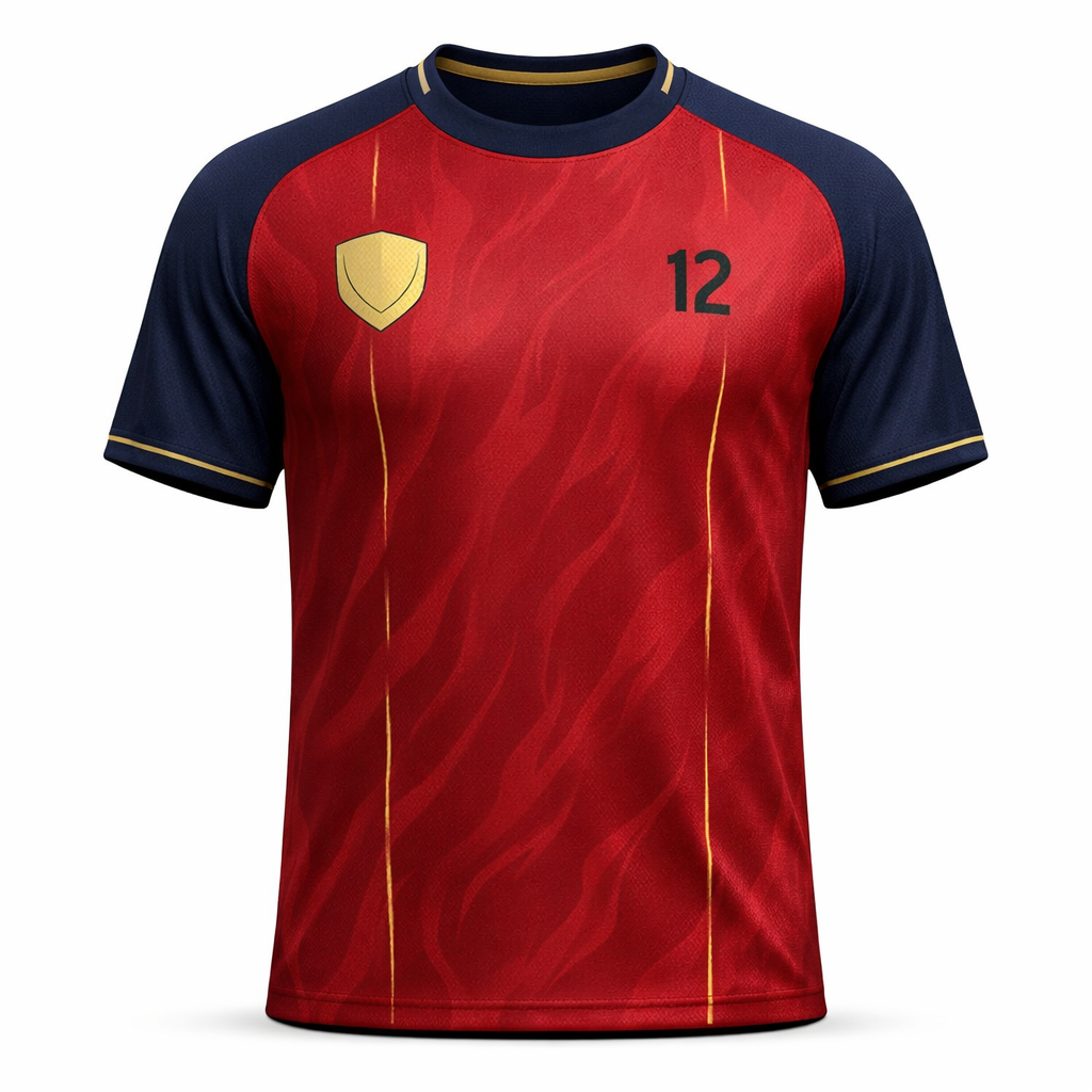 Spain – Home Match Jersey – Performance Fabric