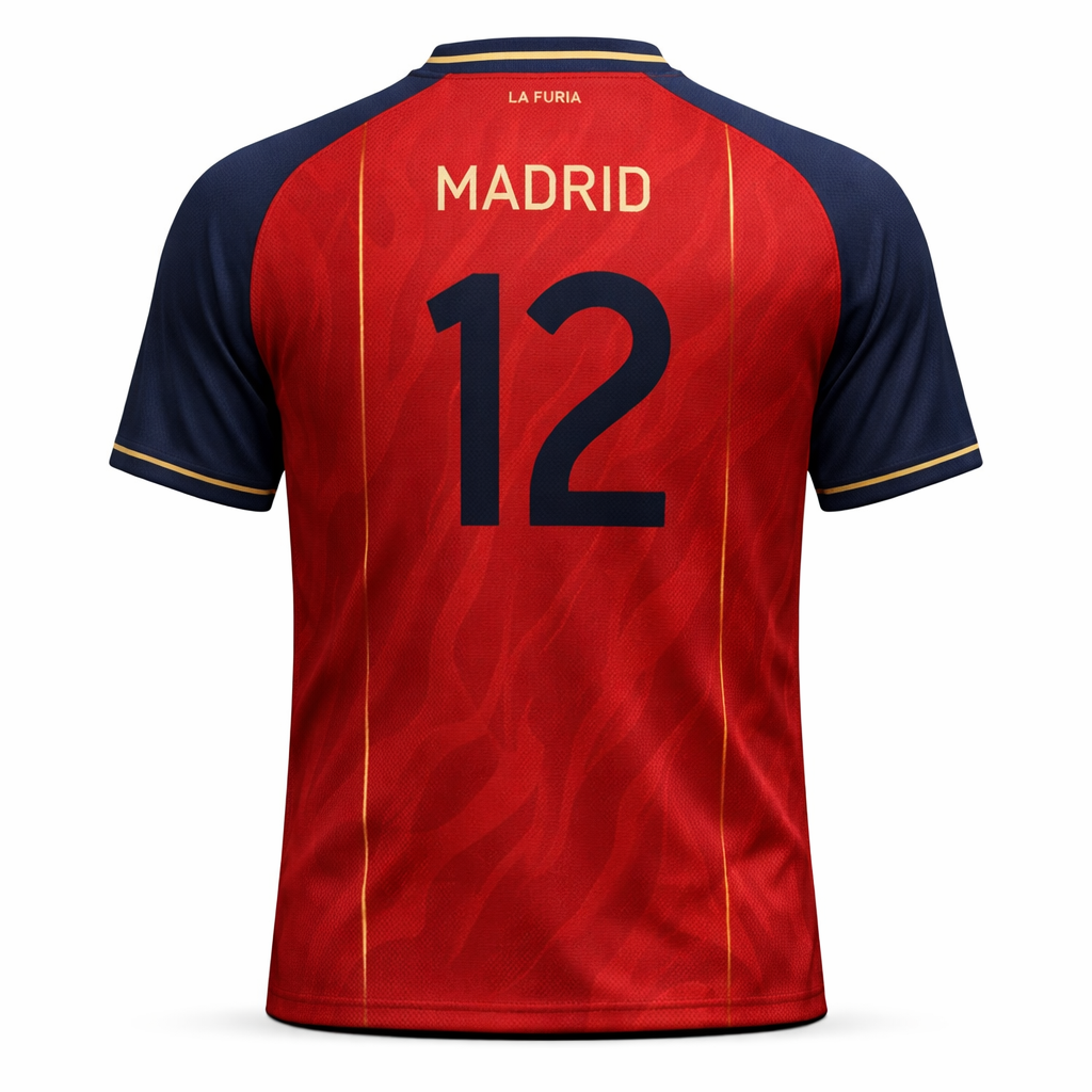 Spain – Home Match Jersey – Performance Fabric