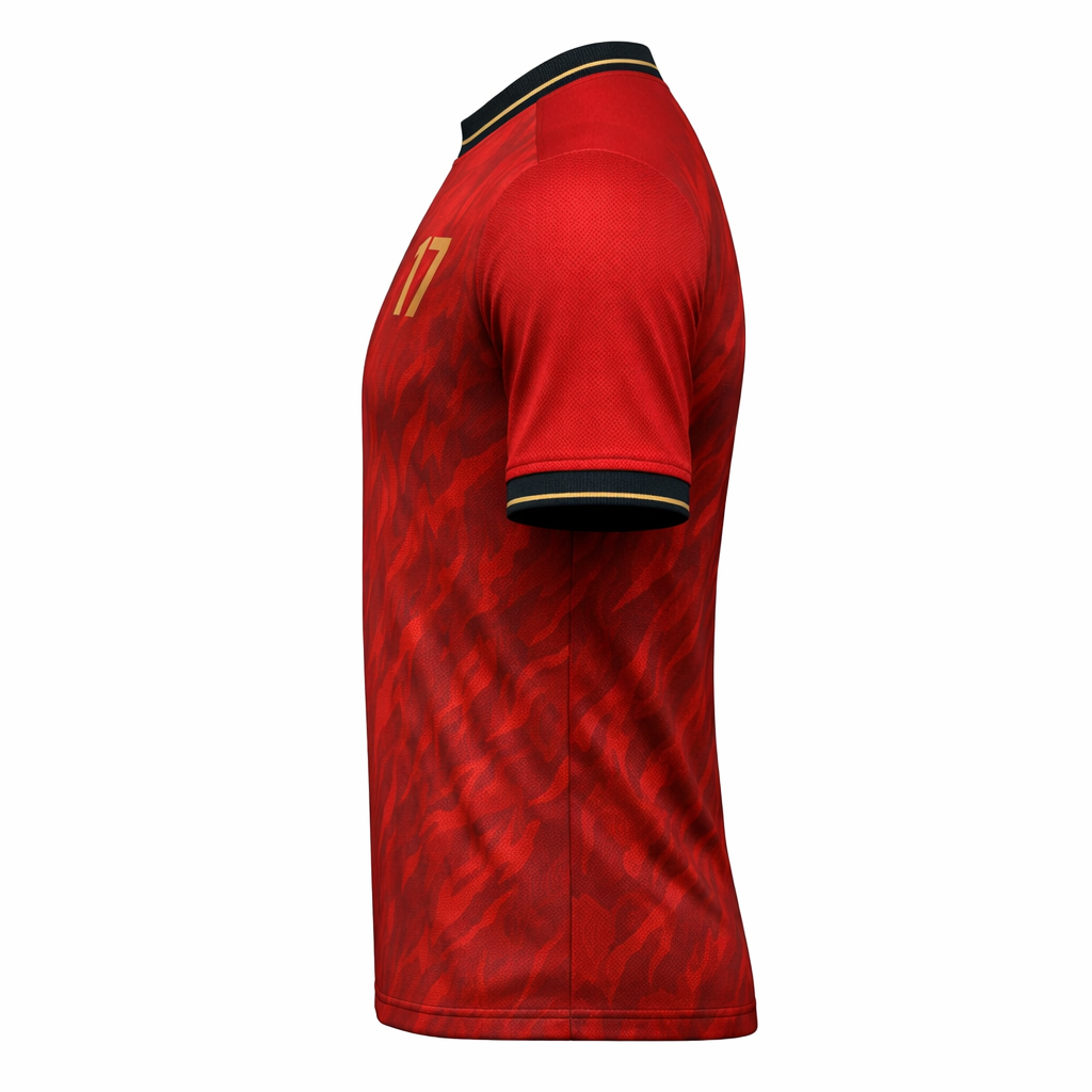 Belgium – Home Inferno Jersey – Interlock Fabric