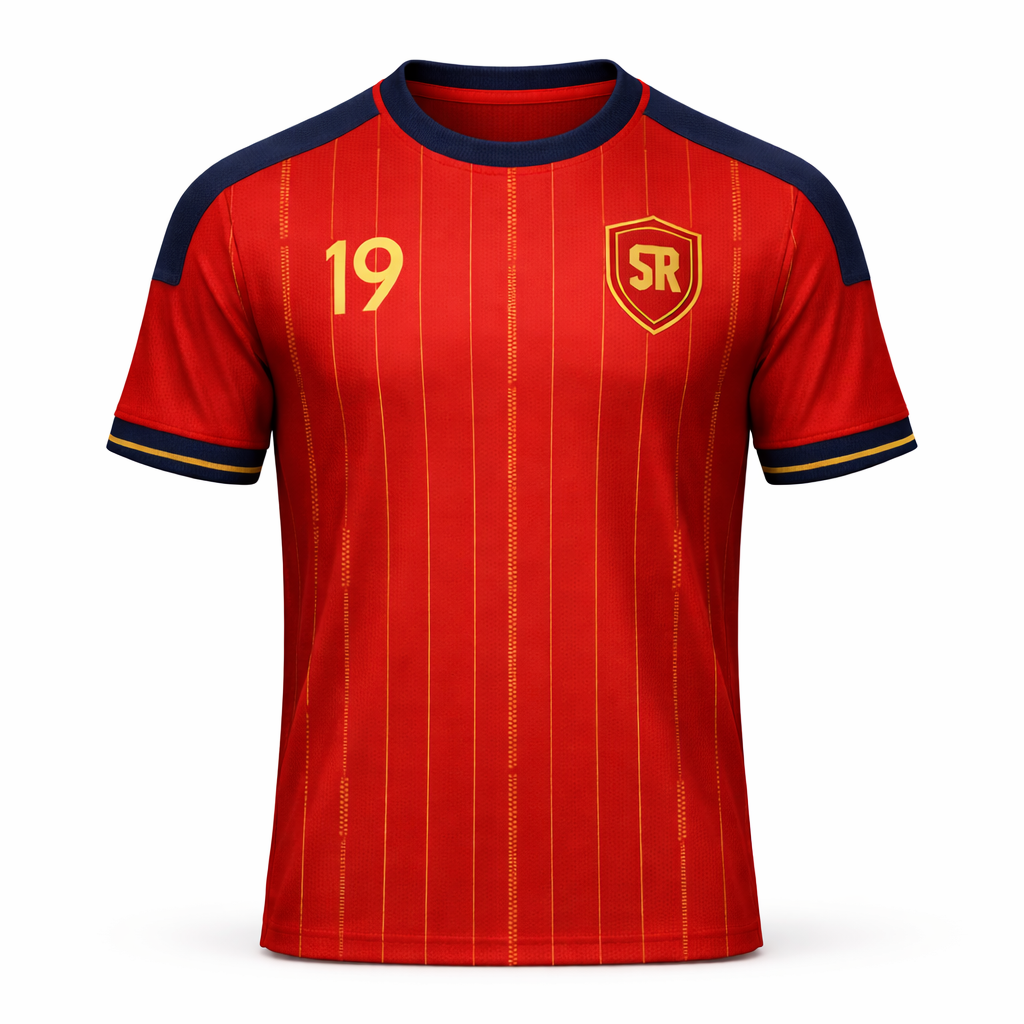 Spanish Rising Star 19 – La Roja Match Jersey – Recycled Performance Polyester