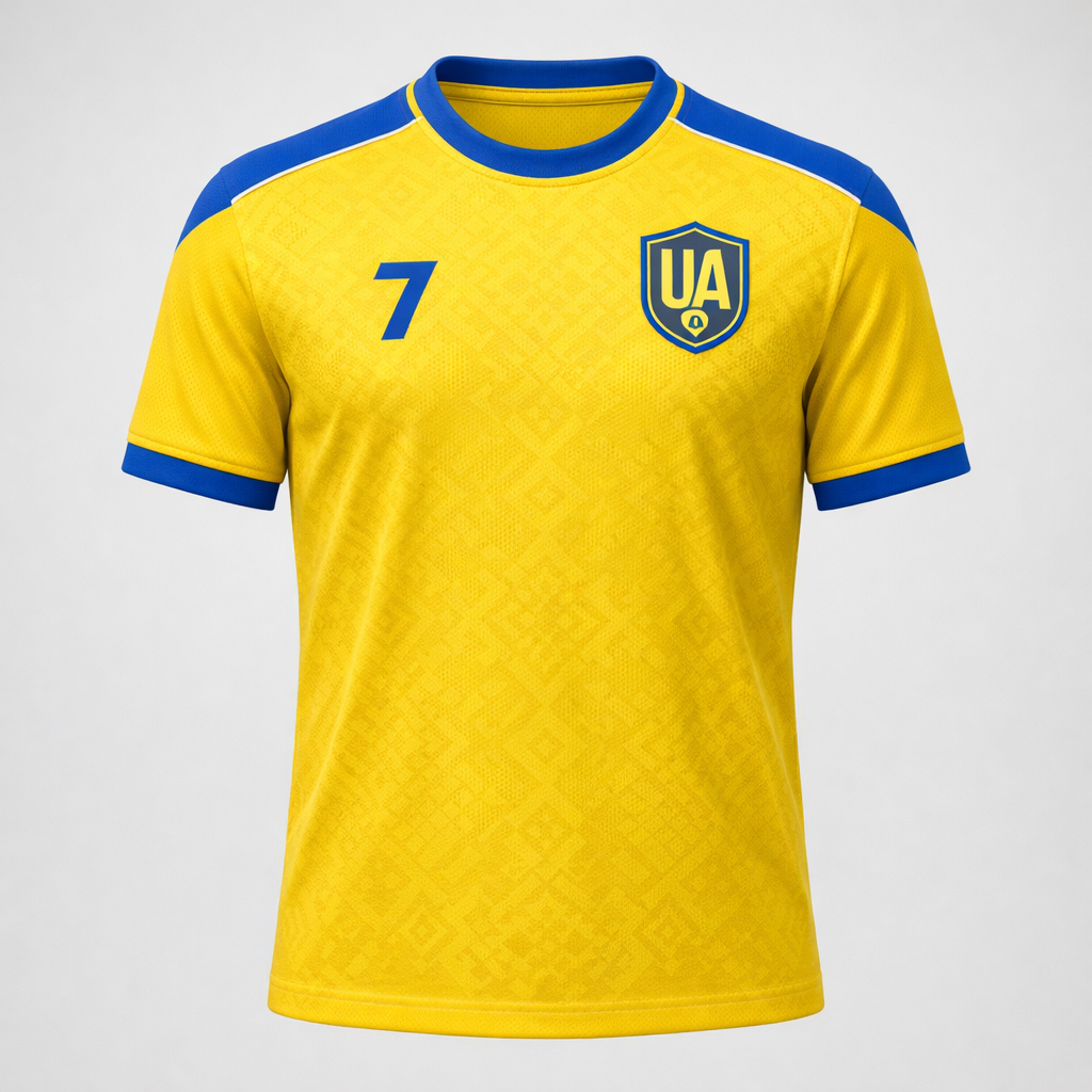Ukraine Home Jersey 7 – Iconic Striker Edition – Recycled Polyester