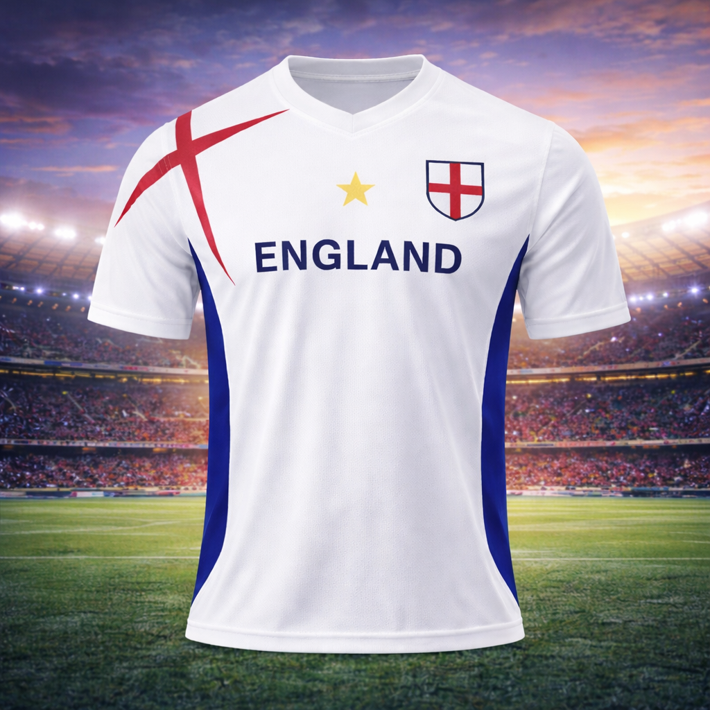 England - Men’s Breathable Football Jersey Quick Dry