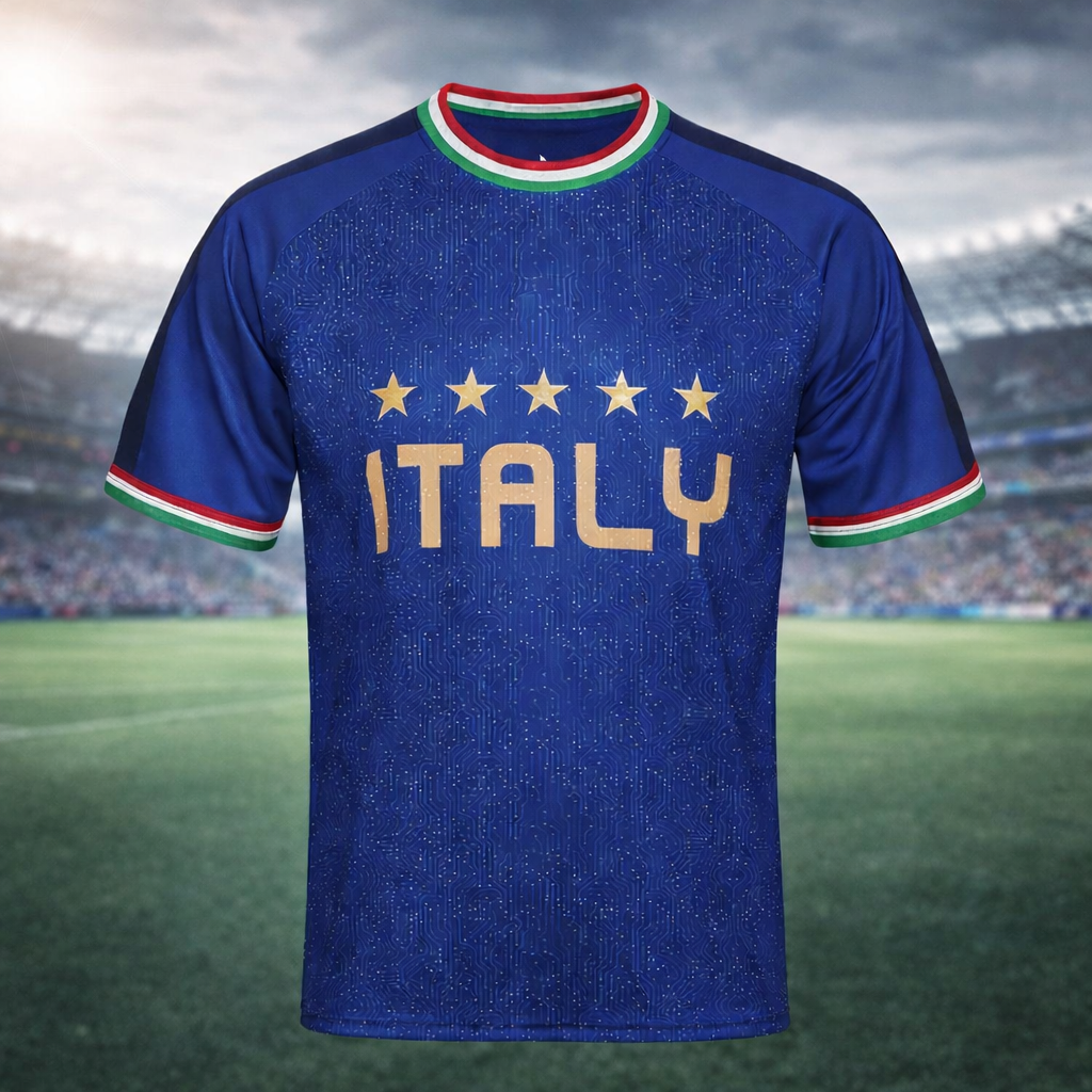 Italy - Home Soccer Jersey Men’s Breathable Fan Top