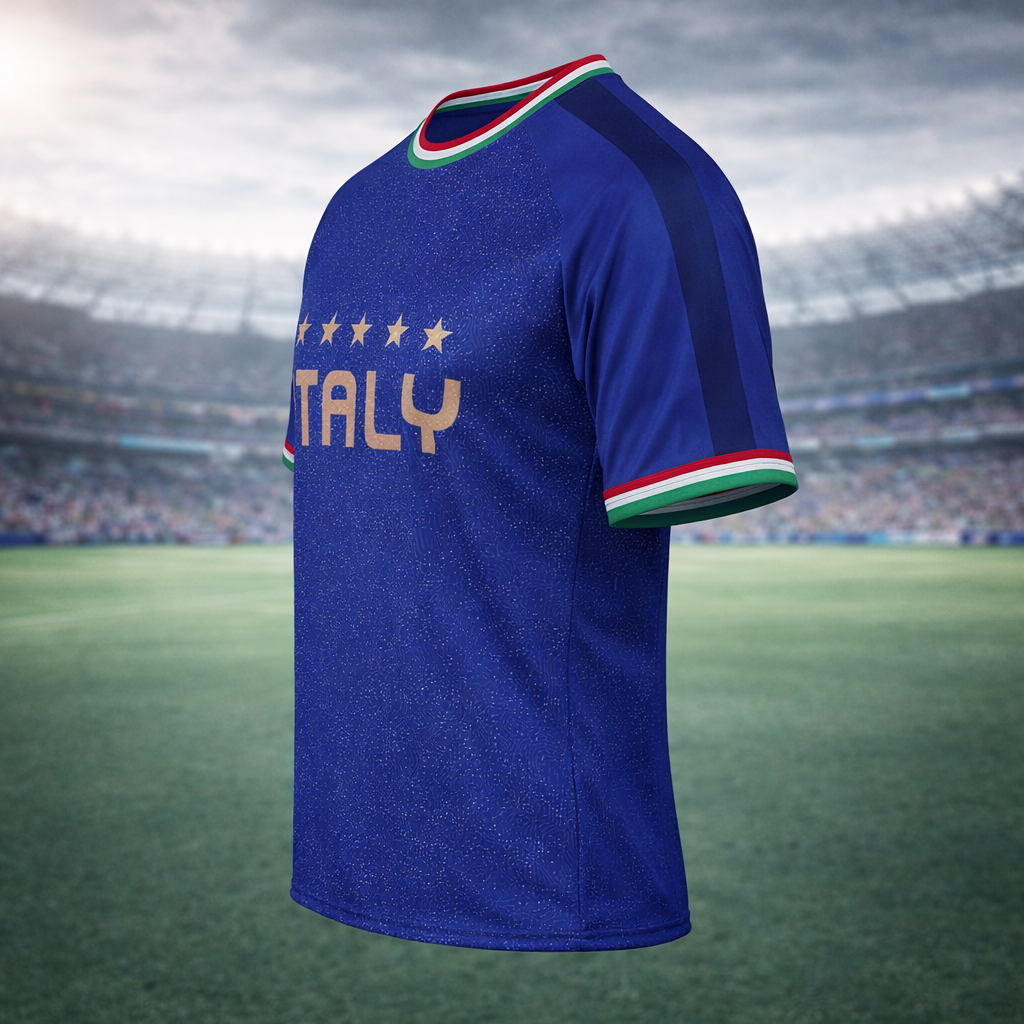Italy - Home Soccer Jersey Men’s Breathable Fan Top