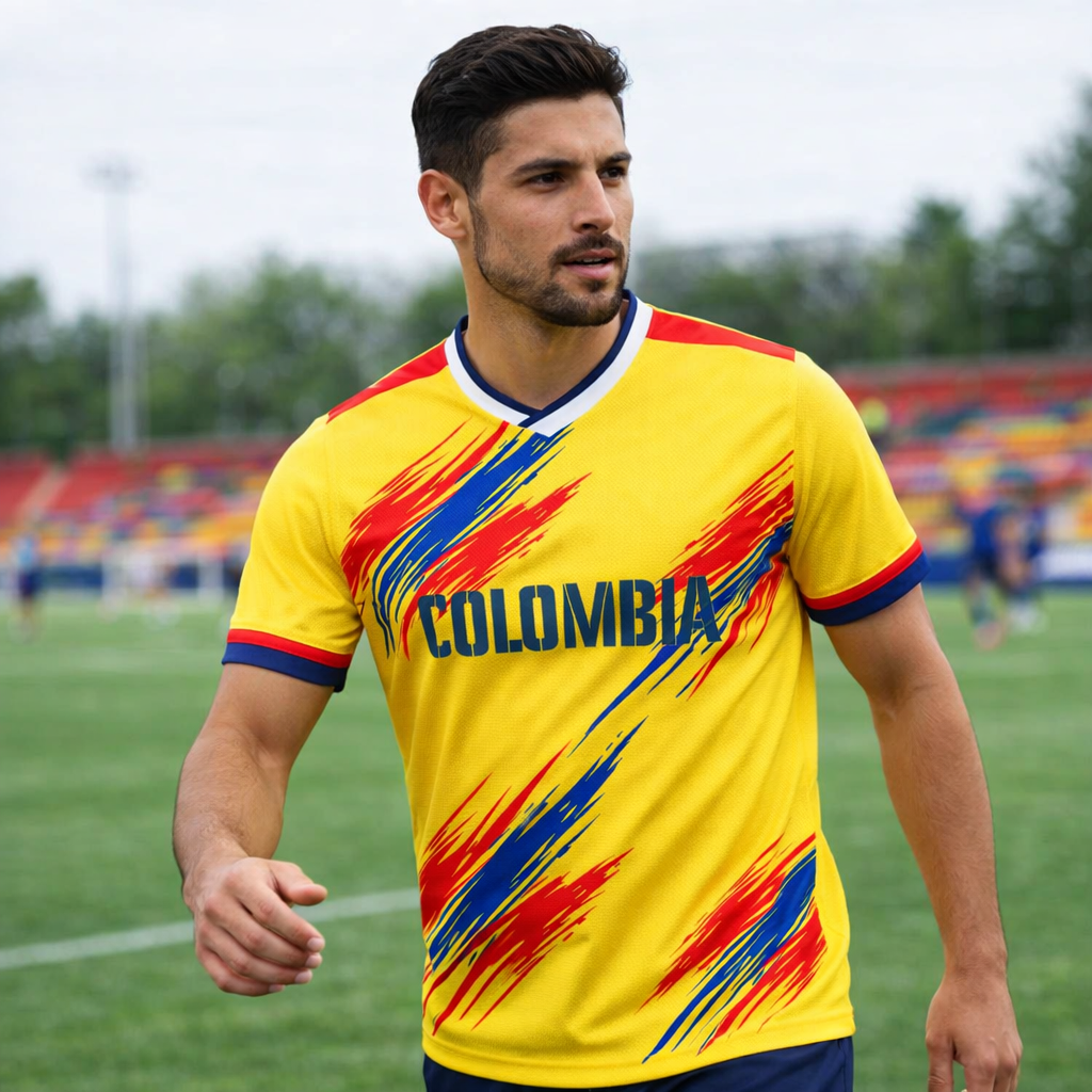 Colombia - Soccer Jersey Men’s Breathable Fan Shirt