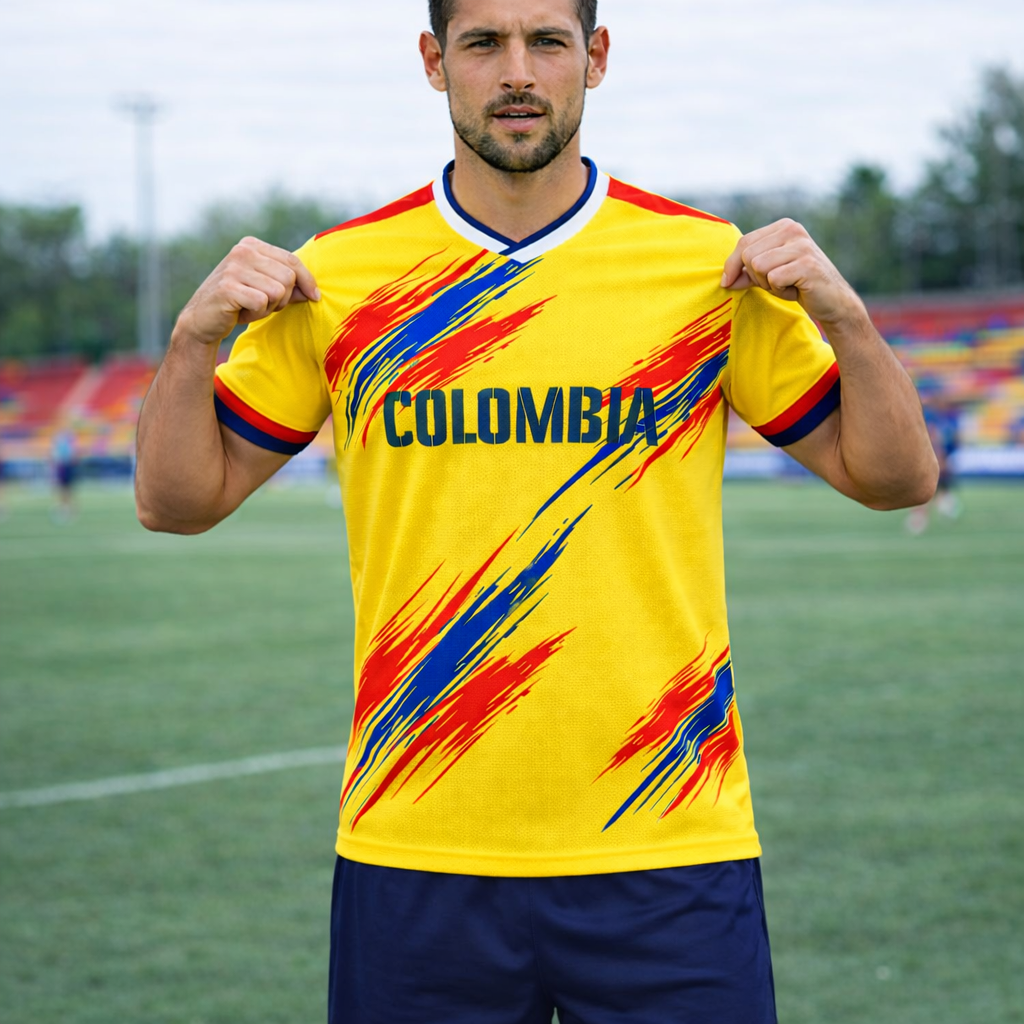 Colombia - Soccer Jersey Men’s Breathable Fan Shirt