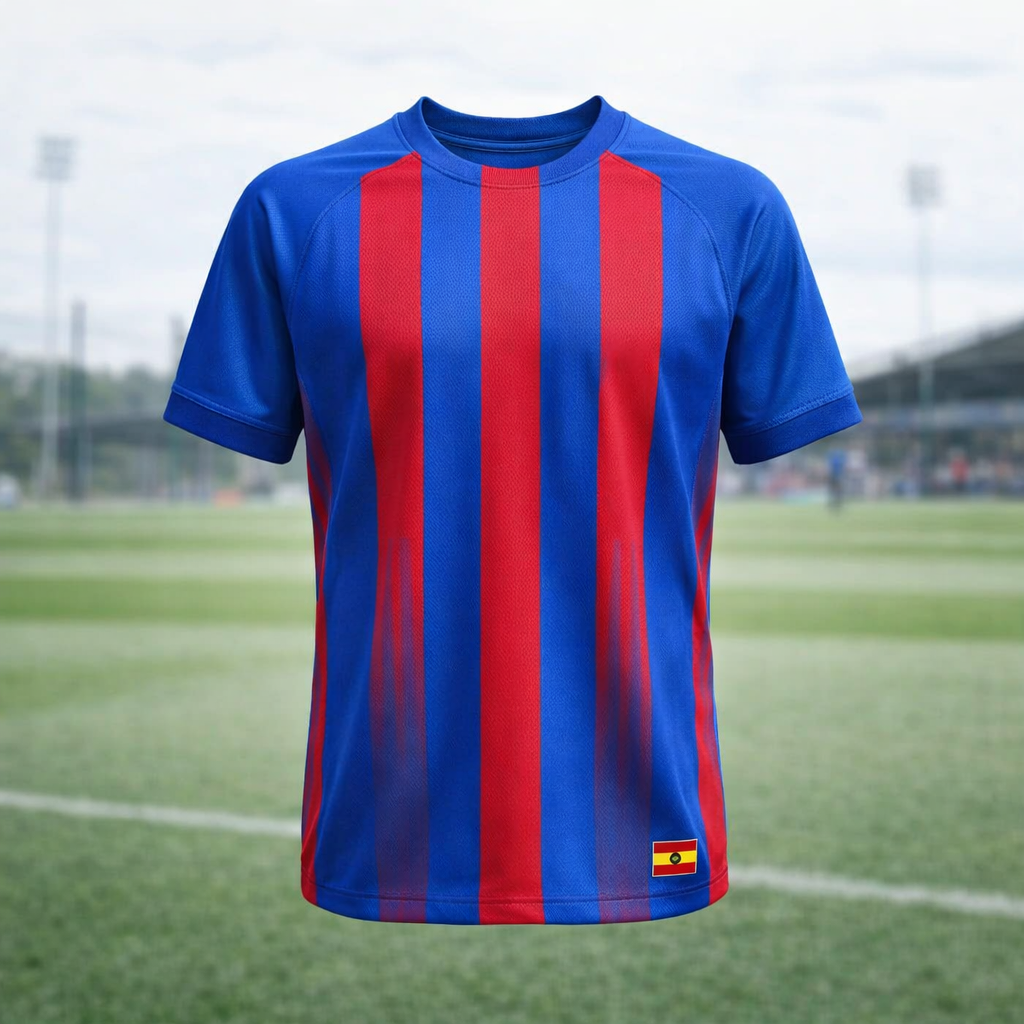 Soccer Jersey 10 - Blue Red Stripes Name and Number Shirt