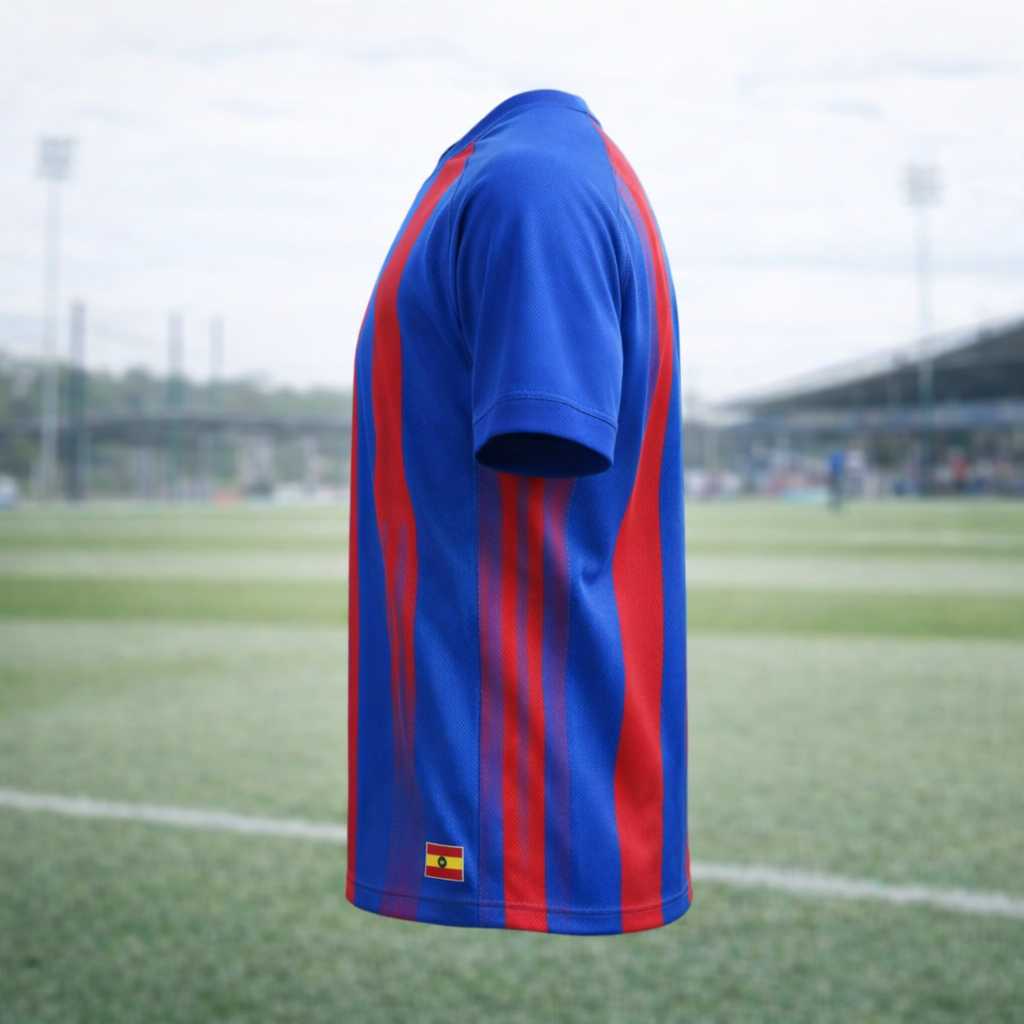 Soccer Jersey 10 - Blue Red Stripes Name and Number Shirt