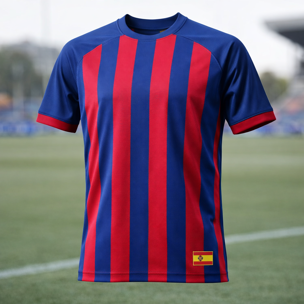 Soccer Jersey 10 - Blue Red Stripes Name and Number Shirt
