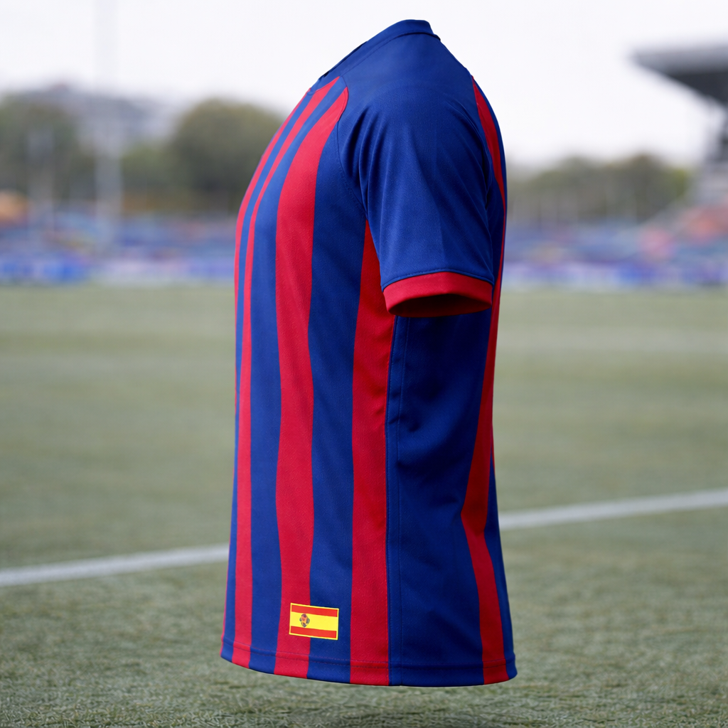 Soccer Jersey 10 - Blue Red Stripes Name and Number Shirt
