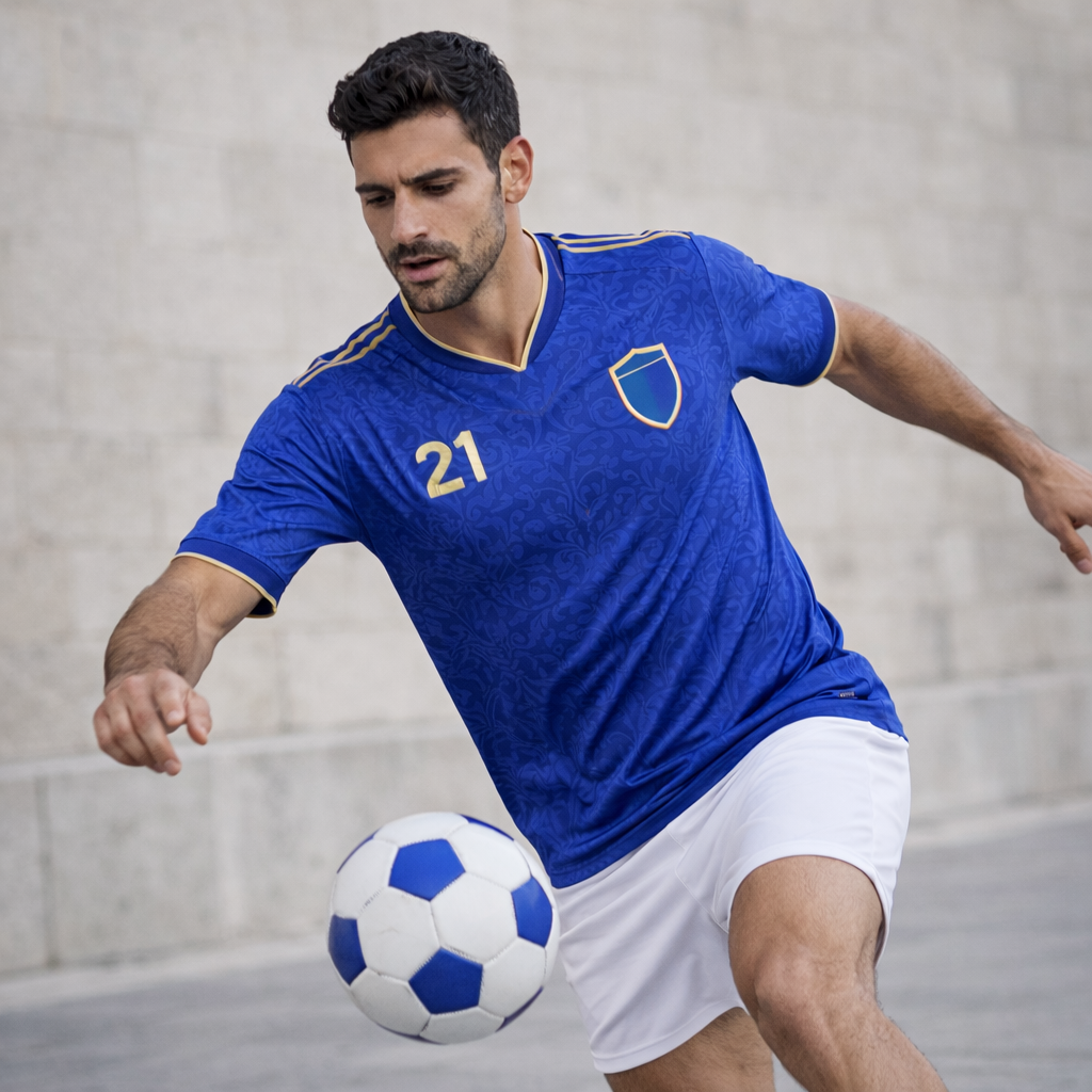 Italy – Home Azzurri Jersey – Textured Polyester