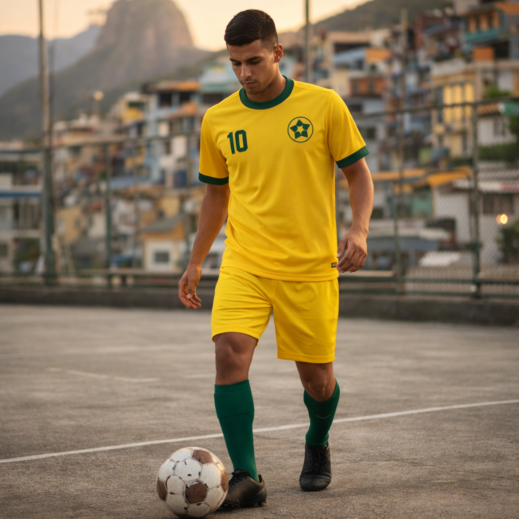 Três Coraçōes 10 – Classic Football Jersey – Breathable Polyester