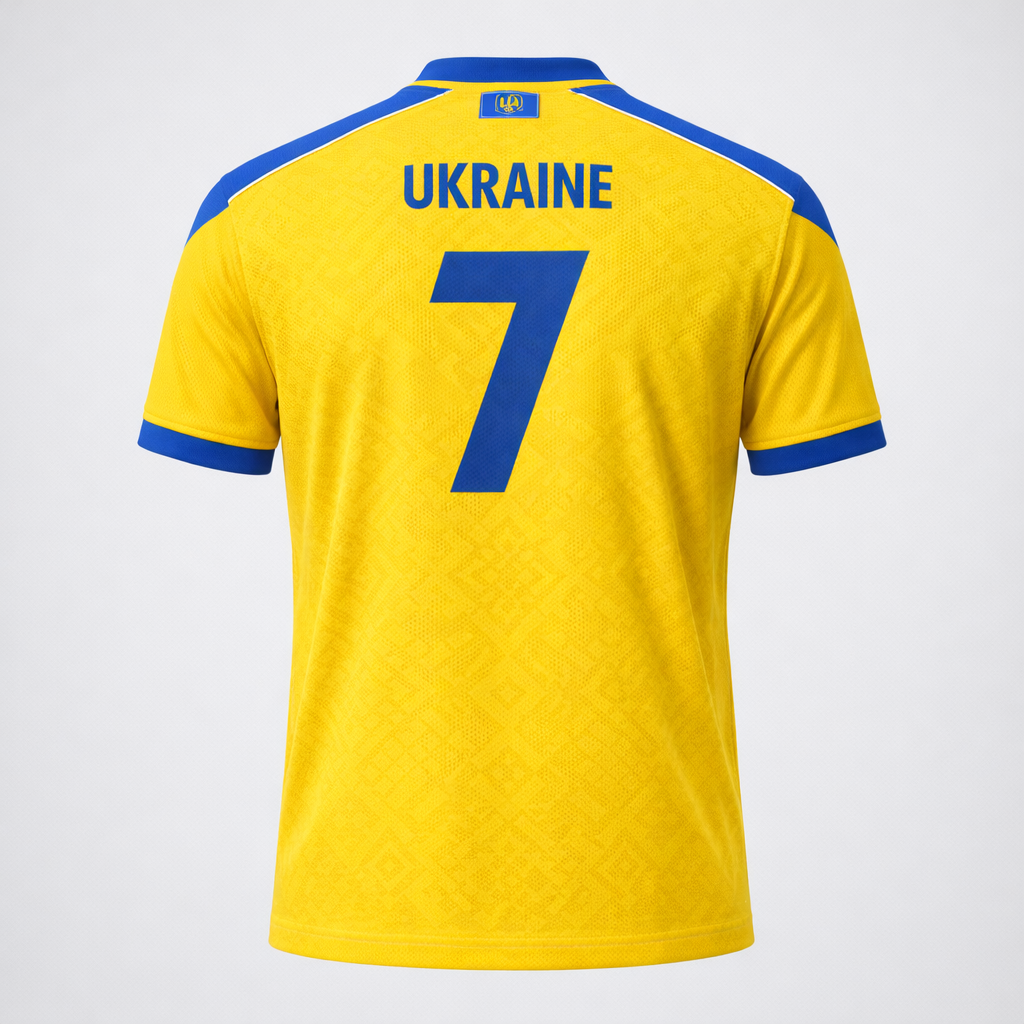 Ukraine Home Jersey 7 – Iconic Striker Edition – Recycled Polyester
