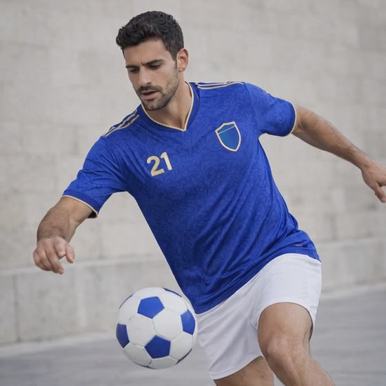 Italy – Home Azzurri Jersey – Textured Polyester
